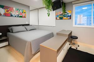 Flat charmoso, completo e com vista linda –