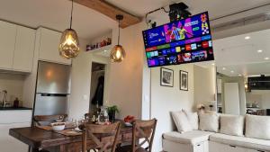 Cristaux Studio, with view to Mont Blanc