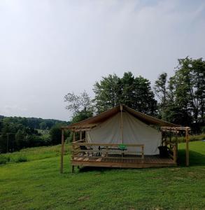 Fantastic Secluded Tented Cabin with Fire Pit in Logan, Ohio