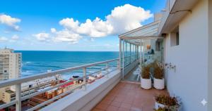 Penthouse Céntrico con Vista al Mar, Parrilla Privada y Terraza Espaciosa
