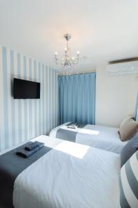 Tokyo Skytree 201 Elegance Blue Twin Room with Bath and WC