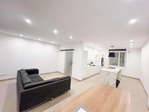 Room in new a renovated house with modern furniture