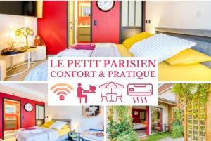 Le Petit Parisien- Bienvenue - Netflix - Terrasse - Parking - Porte de Paris - Climatisation - Guide visite à Paris OFFERT