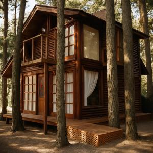 Cabaña en el pinar de la lucila del mar -de dos pisos-