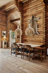 Nordic Log Cabin With Views Over The Fields