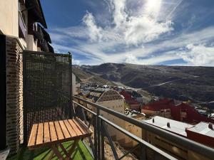 Puesta de sol y nieve