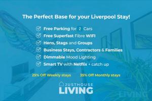 NEW Large Modern Townhouse FREE Private Parking