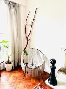 Apartment with fireplace and super view