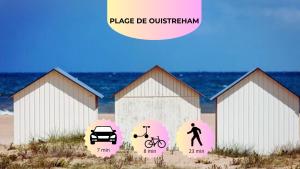 La Coquille Séjour en Duo Confort Maisonnette de bourg à Ouistreham - Situation idéale commerces & plage - Wifi et linge inclus