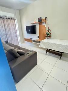 Apartamento na Praia Grande na Aviação - Varanda Gourmet com churrasqueira, WiFi - Ar Condicionado - Estacionamento e vista para o Mar - Acomoda ate 6 pessoas