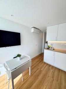 Modern apartment with pool and balcony