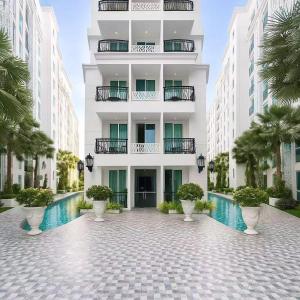 芭提雅市中心民宿预定 Olympus水系公寓酒店 健身房 步行街 海滩附近 一居室