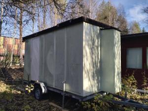 Sauna Wagon outside Backpackers Hostel