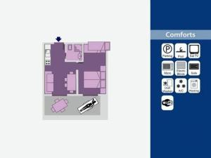 Functional flat in a modern residence with pool