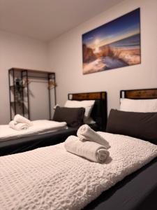 STN Royale Suite - Ferienwohnung mit 4 Schlafzimmer, 8 Big Beds, Parkplatz & Balkon, Highspeed WLAN, Netflix Premium, Zentral zu Audi & Schwarz Gruppe