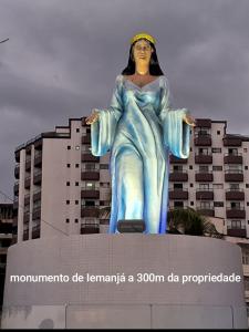 Apartamento novo vista do mar 64m2 2 dorms Wi-fi estacionamento grátis Praia Grande Mirim