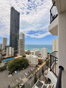 Ocean-view hotel room on Level 17 in central Surfers Paradise