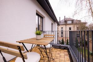 Nordic Apartment in Kaunas Old Town Area and Balcony