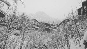 Mountain house with two barns and a garden