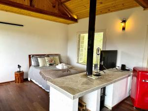 Chalé com área gourmet privativa