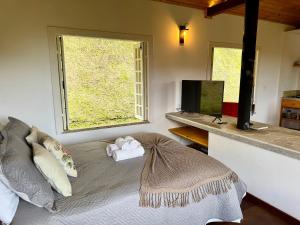 Chalé com área gourmet privativa