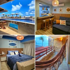 Flat 218 Pipas Bay vista mar com piscina