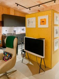 Wooden Home Among Apple Trees With Ocean View