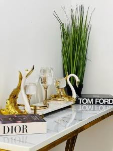 elegantly and beautifully furnished two bedroom apartment with swimming pool children playing ground area and amazing scenic views