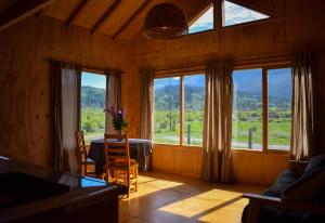 Chalet con vistas a las montañas