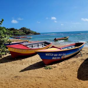 Beachfront villa with pool and staff