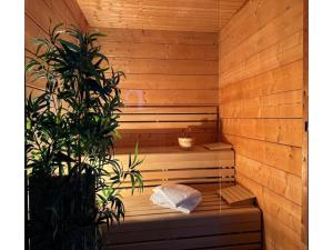 Blockhütte im Harz mit Sauna und Kamin