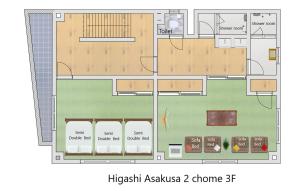 -HIgashi-Asakusa3F- WA NO YADO-Asakusa Retreat 10 min walk from Asakusa Designer curated stylish room 3