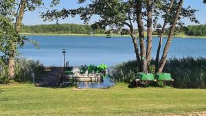 Siedlisko nr 4A nad jeziorem Skarlińskim, jezioro, mazury, domki letniskowe