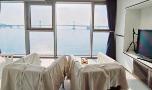 Gwangan view of the sea from the beach