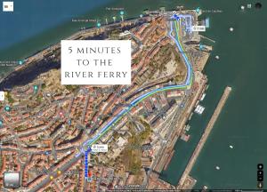 Stylish Cacilhas rooms near the ferry to central Lisbon