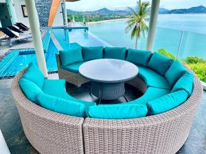 苏梅岛观景台超级海景別墅Golden Coconut Villa 私密泳池 接送服务含早餐ChawengNoi 5bedrooms