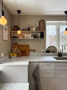 Red Big House With Pool Near Uppsala