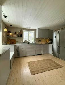 Red Big House With Pool Near Uppsala