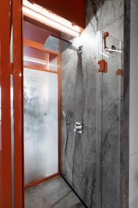 Japandi red apartment in new building