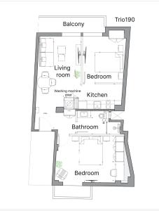 Trio190 - 2BR,Balcony, Near Acropolis and Metro