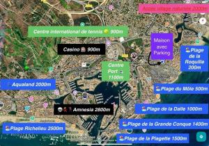 Village Occitan, Maison 8 pers, accès direct à la plage, wifi, parking, terrasse