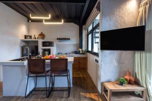 Chic industrial aesthetic loft