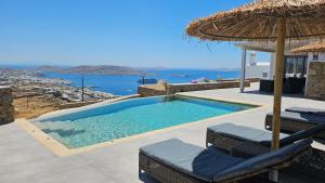 Aether Mykonos 3BR Villa with Serene Port & Town Views