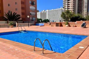 Stylish flat swimming pool parking near the beach