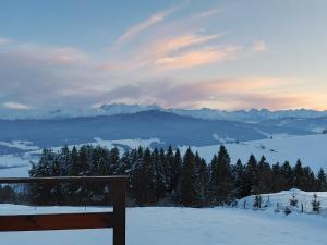 Domek Wichrówka z widokiem na góry