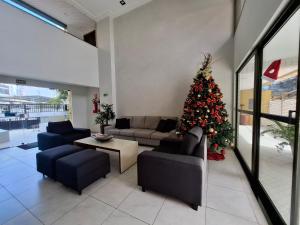 Flat mobiliado em Ponta Negra com vista e conforto