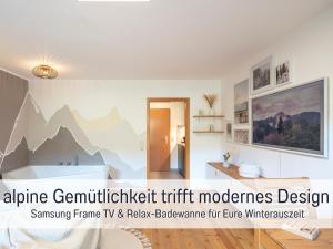 Romantische Winter-Auszeit in Sachrang - Fewo Bergsteigerdorf mit Alpenblick & Relax-Badewanne