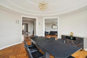 View on Eiffel Tower Seine and Main Monuments