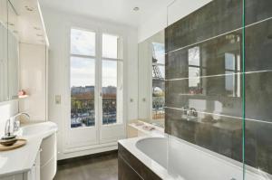 View on Eiffel Tower Seine and Main Monuments