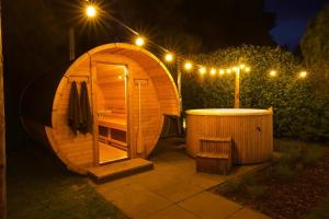 6-p Wellnesshuisje met saunahottub bij Nijmegen